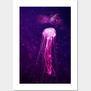 Jellyfish watercolor design Posters and Art